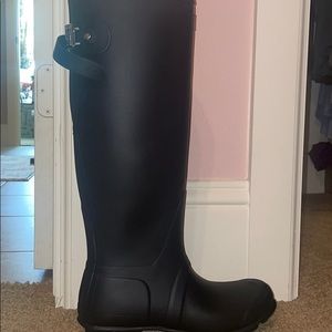 Tall Black Hunter Rain Boots